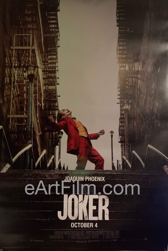 eArtFilm.com U.S Original Theatrical Release Bus Shelter Poster 48"x72" Joker 2019 48x70 bus shelter double sided Joaquin Phoenix Robert De Niro