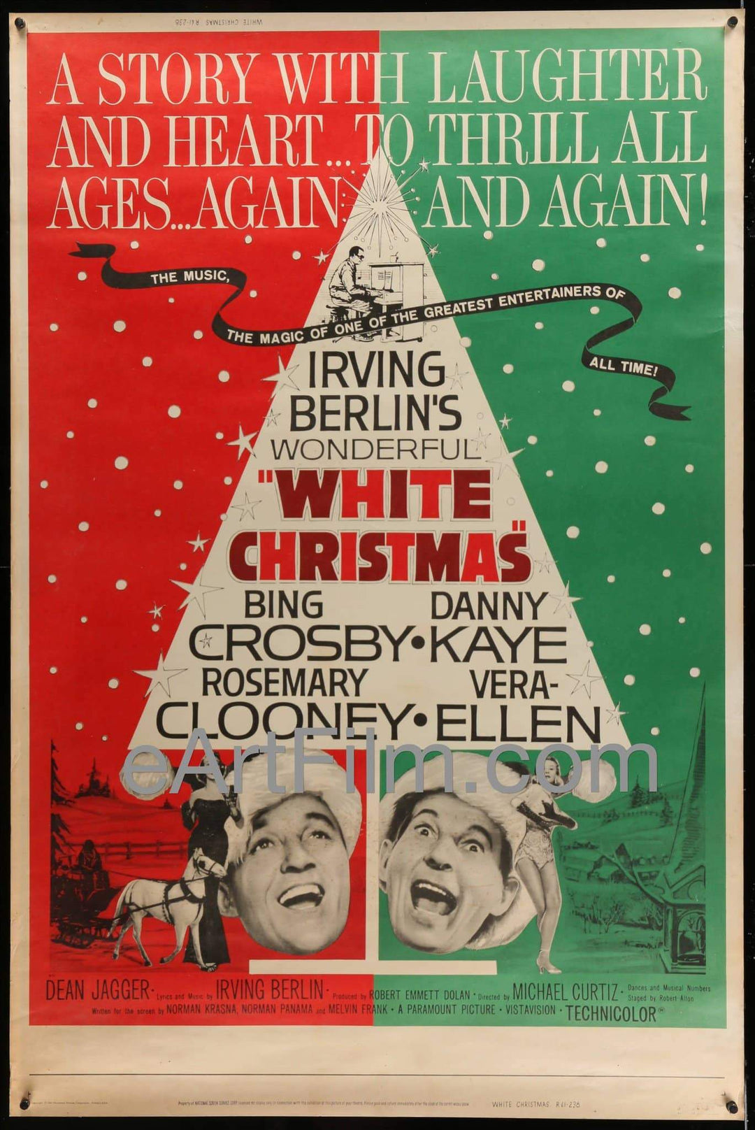 eArtFilm.com U.S Rare (40"x60") White Christmas-R61-40x60-Bing Crosby-Danny Kaye-Rosemary Clooney