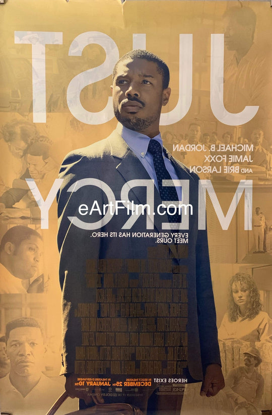 eArtFilm.com U.S Teaser One Sheet (27"x40") Double Sided Just Mercy original movie poster 2019 27x40 DS Michael B Jordan Jamie Foxx