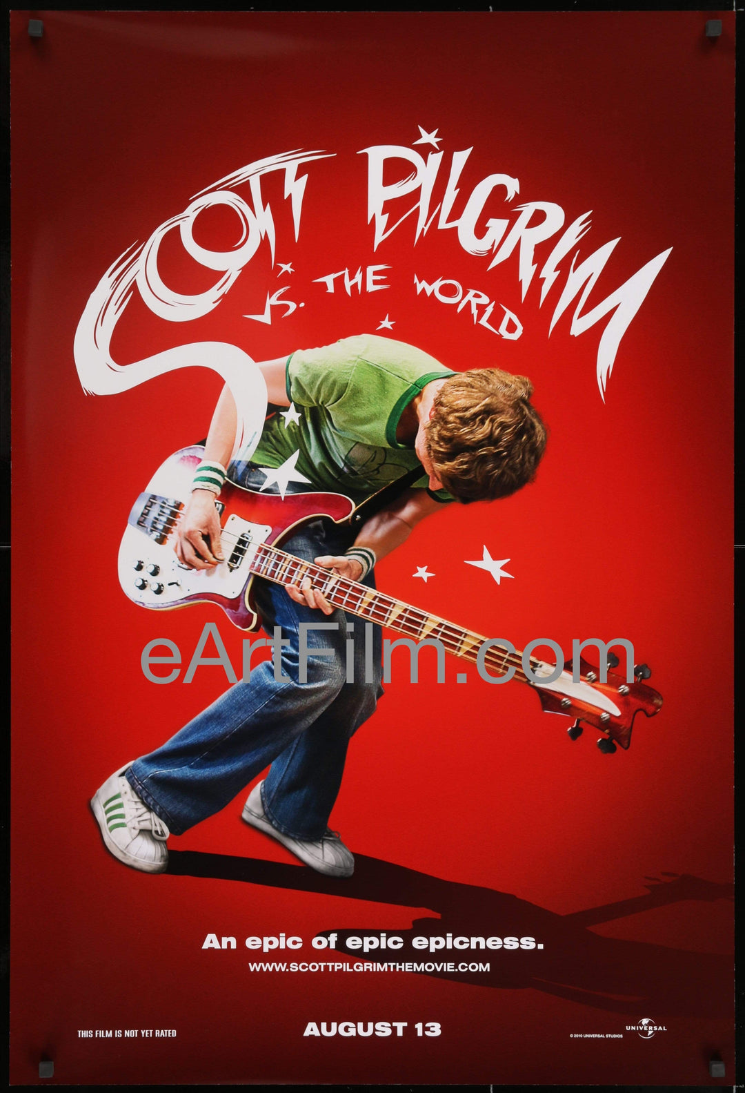 eArtFilm.com U.S Teaser One Sheet (27"x40") Scott Pilgrim vs the World Edgar Wright Michael Cera Kieran Culkin 2010 27x40 DS