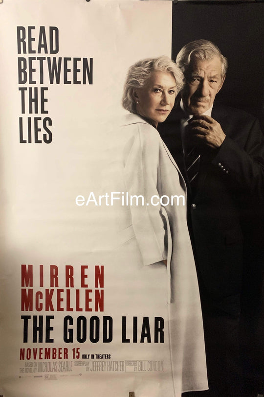 eArtFilm.com U.S Theatrical Release Bus Stop/Shelter Poster approx. 48"x72" Good Liar 2019 48x72 Helen Mirren  Ian McKellan con-man crime mystery