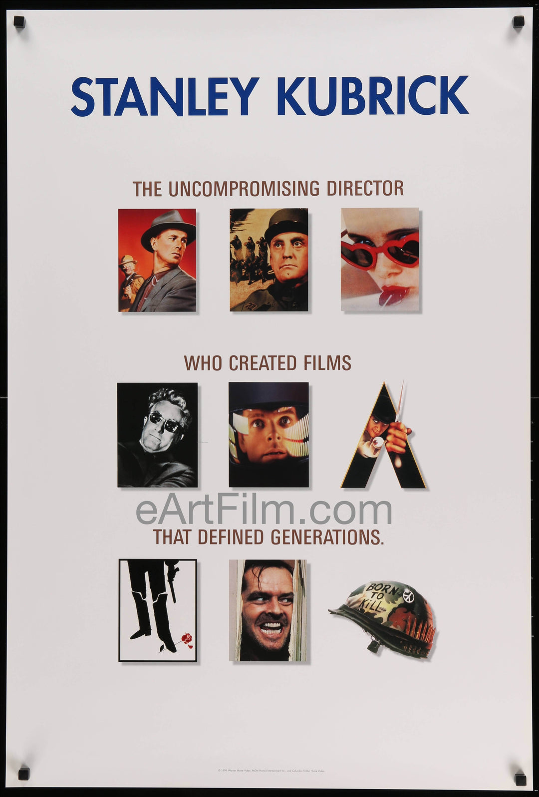 eArtFilm.com Video Poster (27"x40") Stanley Kubrick Collection-1999-27x40-Rare Video Poster-9 films!