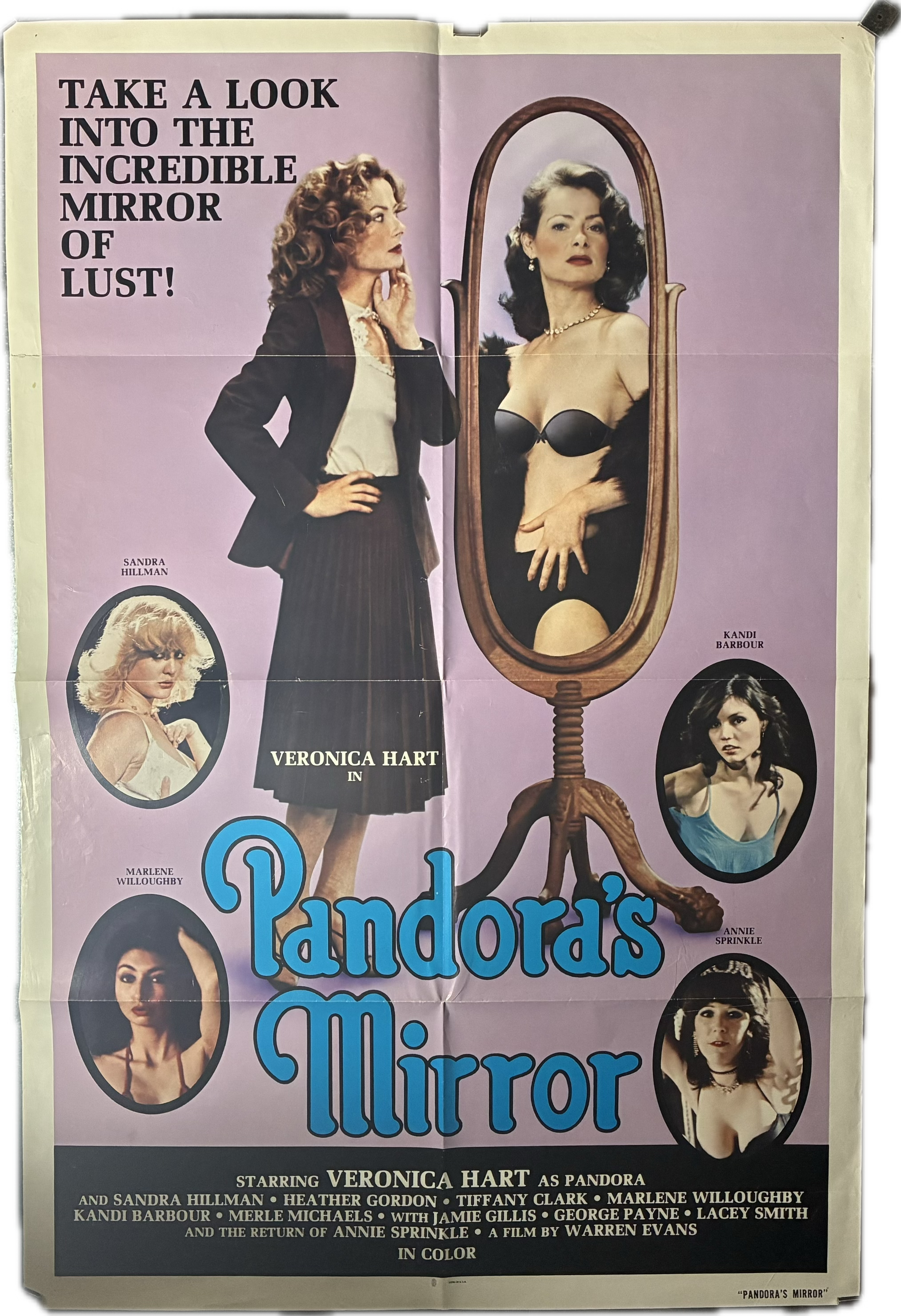 Pandora's Mirror Veronica Hart Jamie Gillis Annie Sprinkle 1981 Warren Evans aka Shaun Costello Classic 27x41