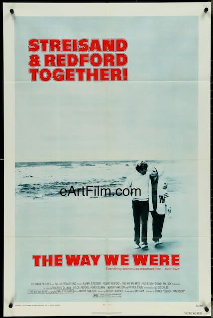The Way We Were 1973 27x41 Robert Redford Barbra Streisand 1973 27x41