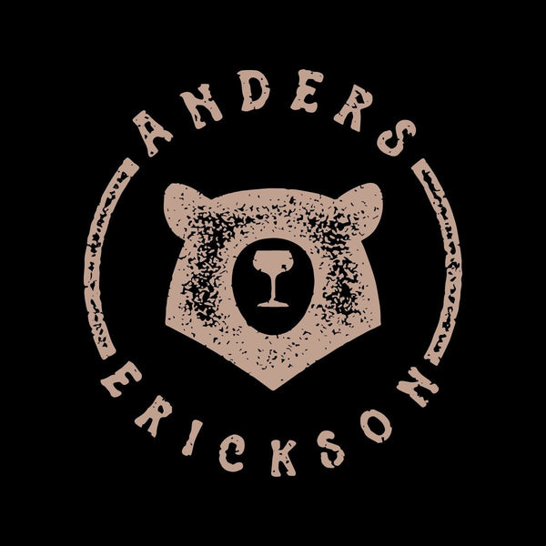 Logo with a bear emblem and 'Anders Erickson' text on a black background