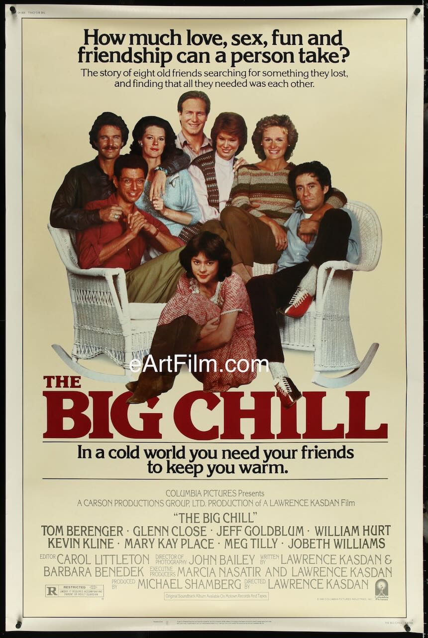 Big Chill Lawrence Kasdan classic Tom Berenger Glenn Close Jeff Goldblum 40x60 1983 eArtFilm movie posters