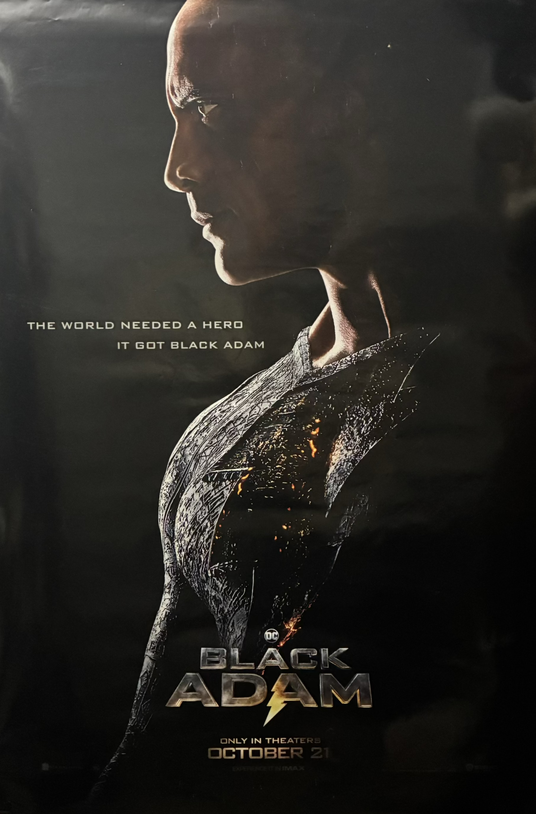 Black Adam (2022) Dwayne Johnson Pierce Brosnan Aldis Hodge 27x40 Unfolded DS