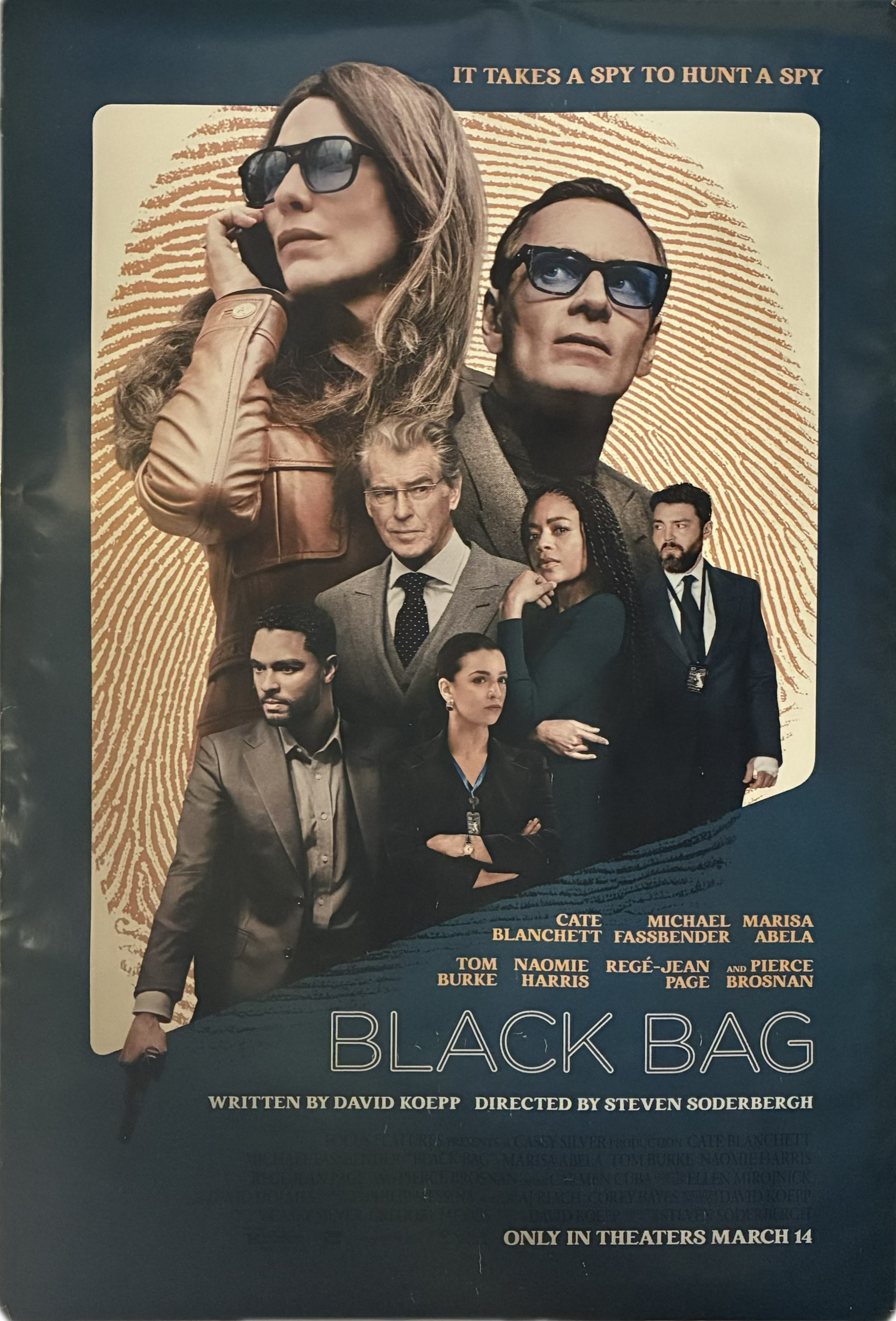 Black Bag 2024 Michael Fassbender Gustaf Skarsgård Cate Blanchett Thriller 27x40 Unfolded