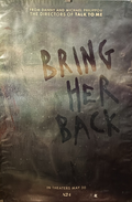 Bring Her Back 2025 A24 27x41 Billy Barratt, Sally Hawkins, Mischa Heywood Horror Unfolded