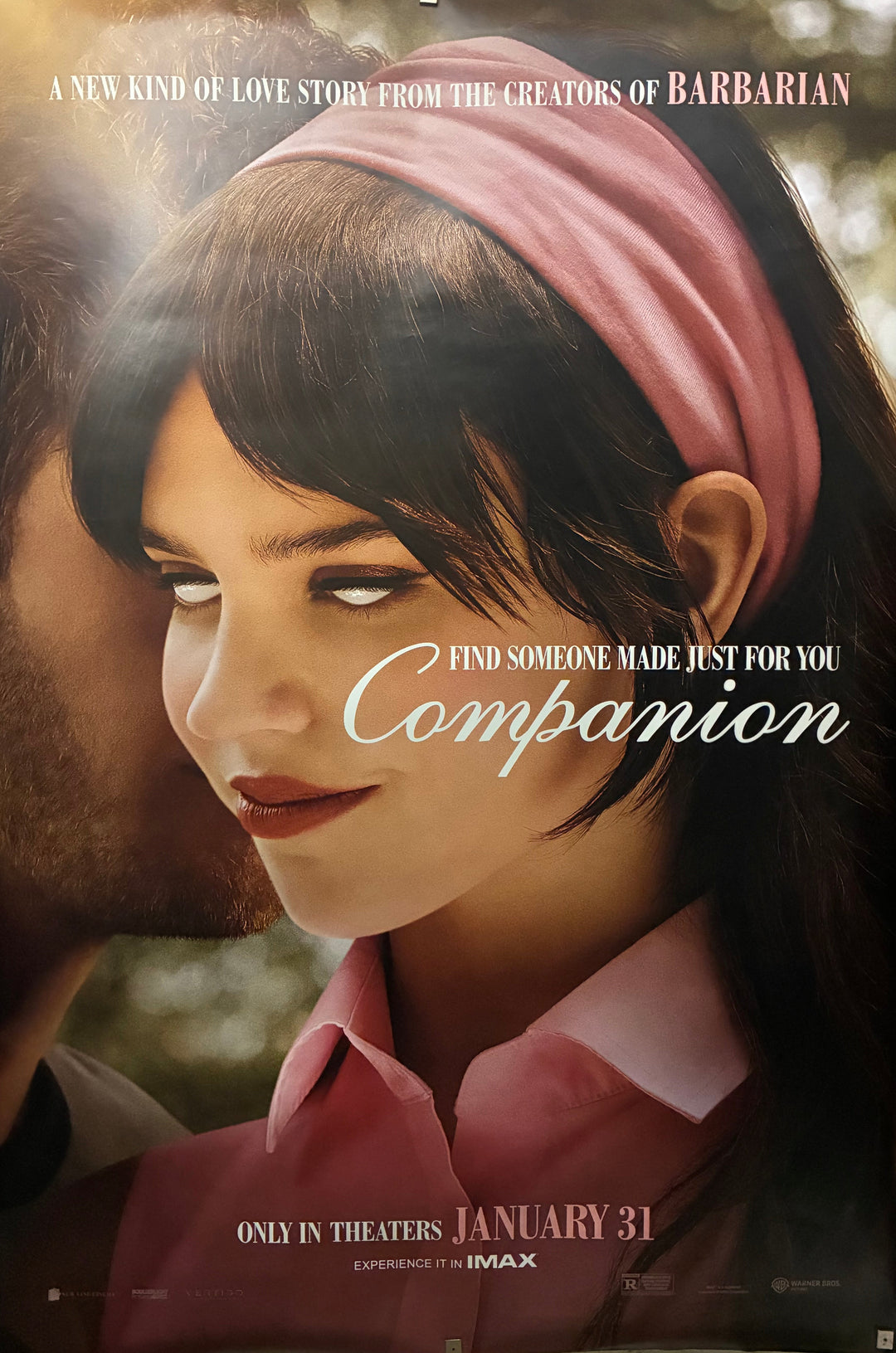 Companion (2025) Sophie Thatcher Jack Quaid Lukas Gage Advance 48x70 Unfolded Horror