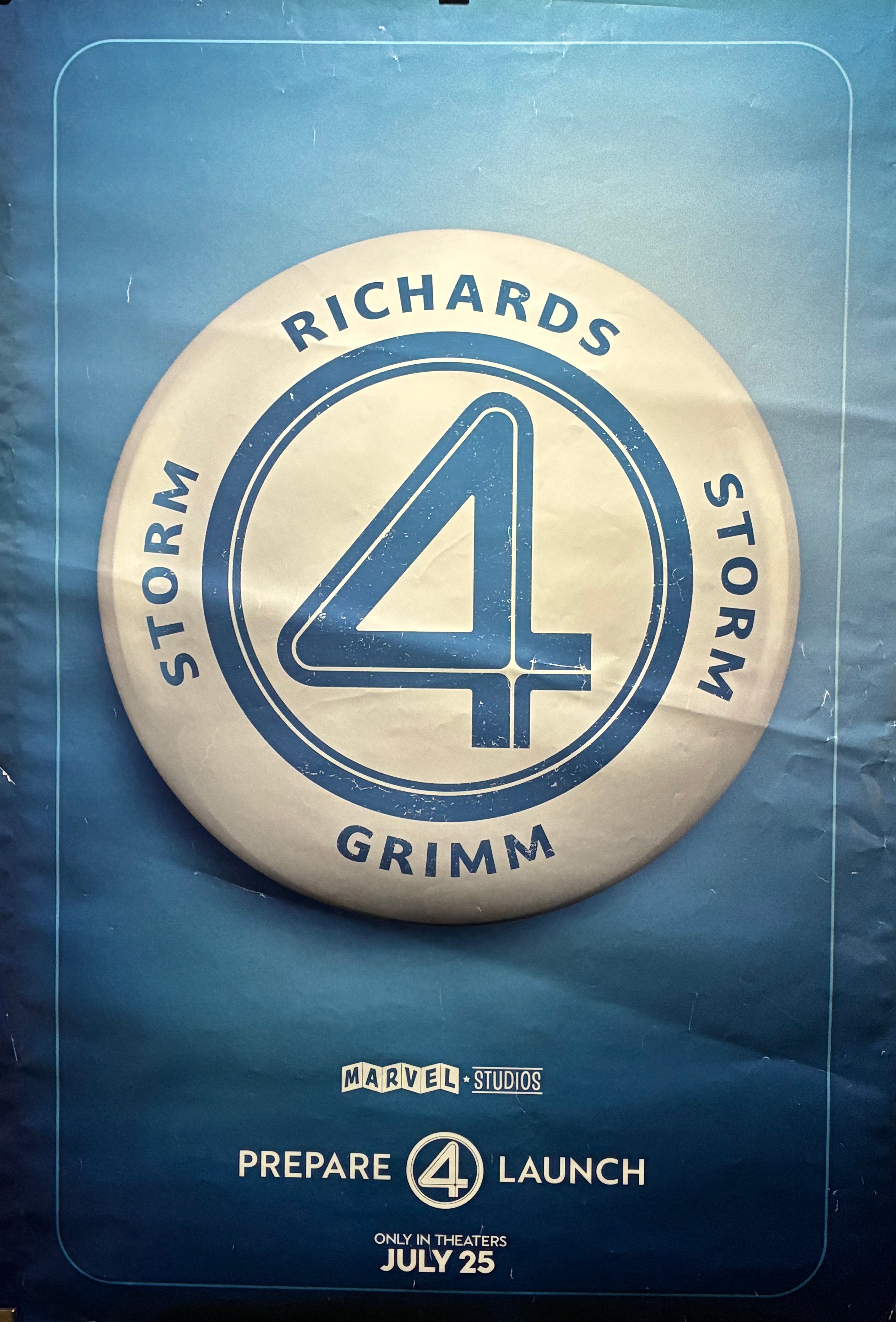 Fantastic 4 (2025) Vanessa Kirby Pedro Pascal Julia Garner Advance 27x40 unfolded eArtFilm