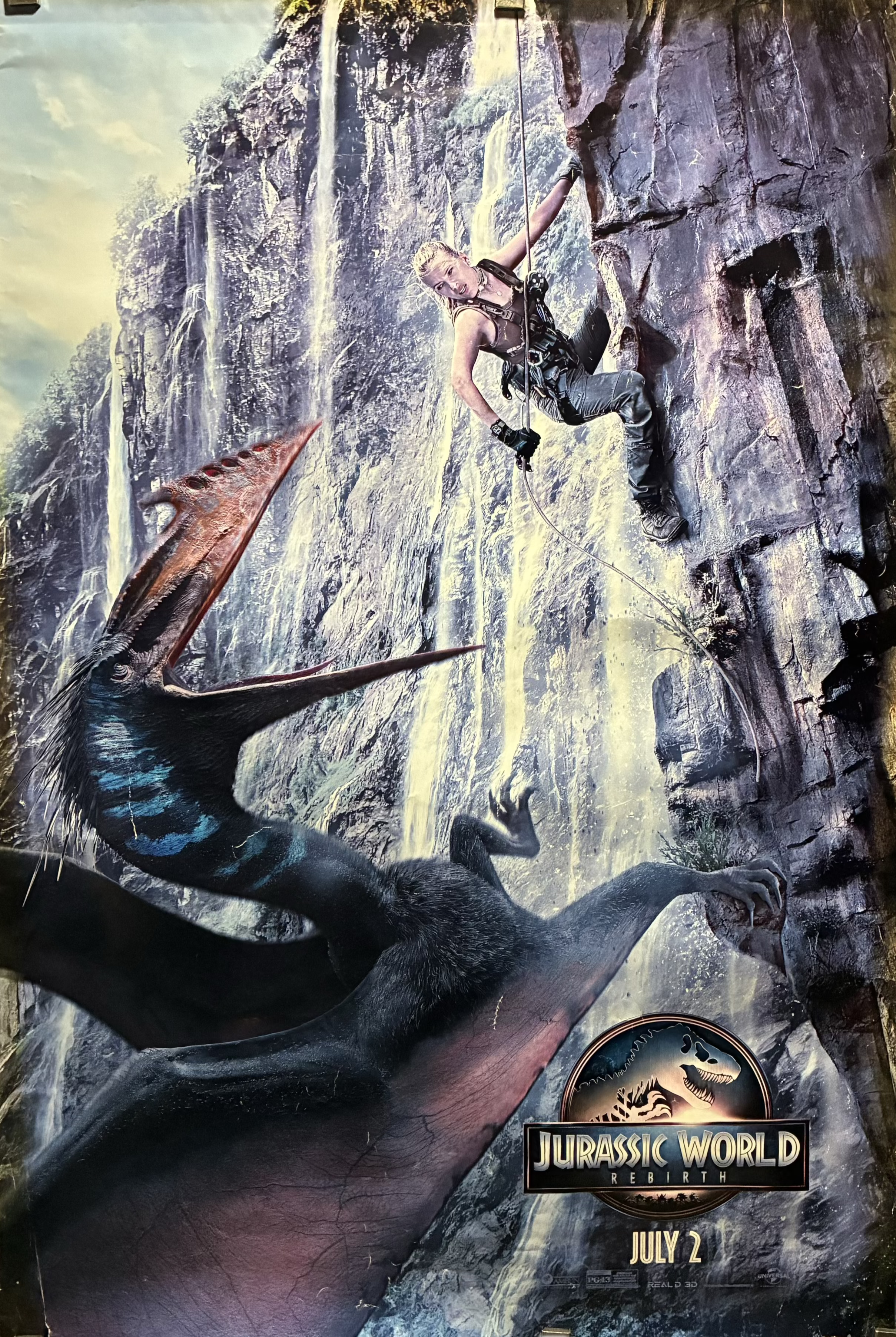 Jurassic World Rebirth (2025) Scarlett Johansson Mahershala Ali 27x40 Unfolded