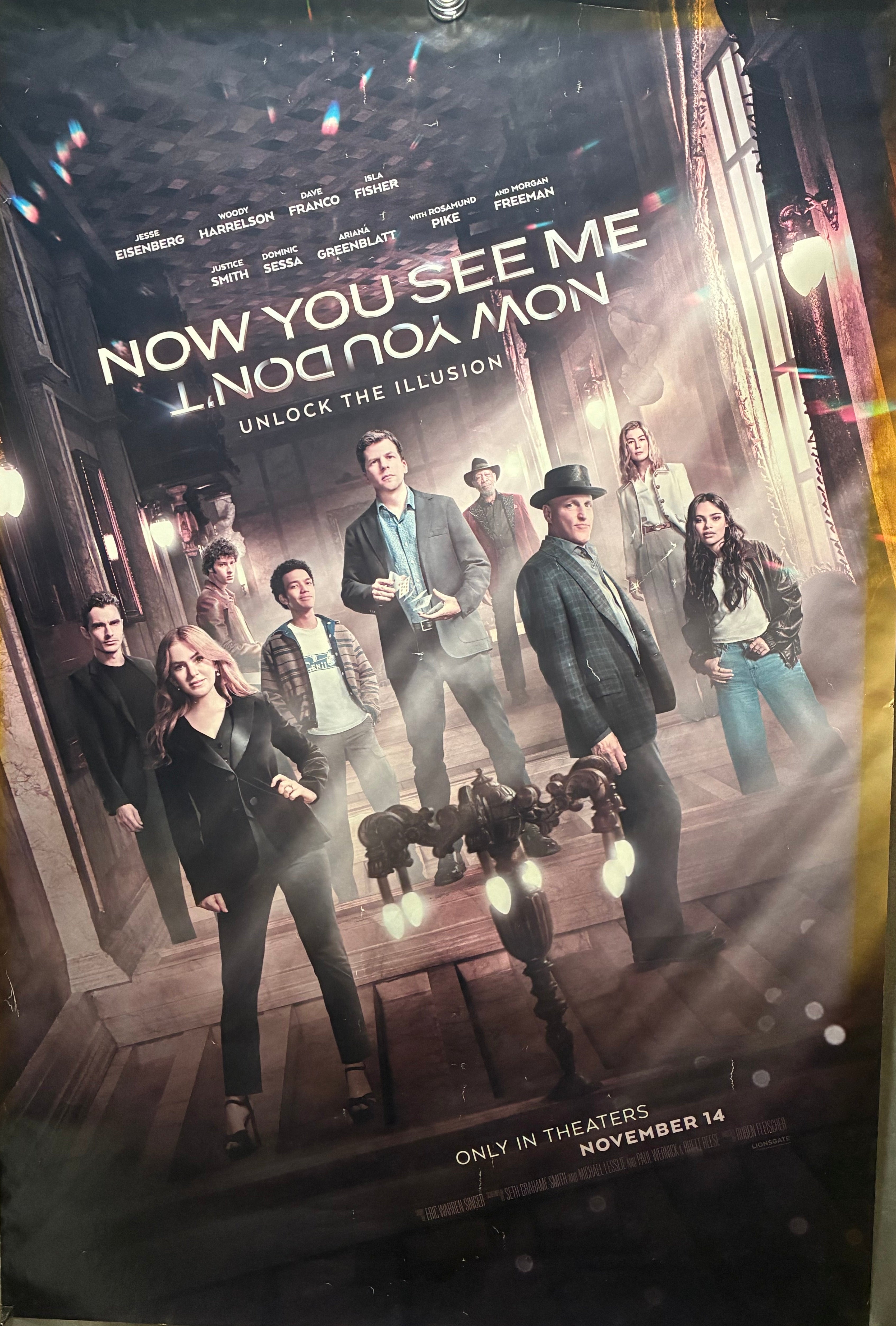 Now You See Me Now You Don't  (2025) Jesse Eisenberg Woody Harrelson Advance 27x40 Unfolded Style B