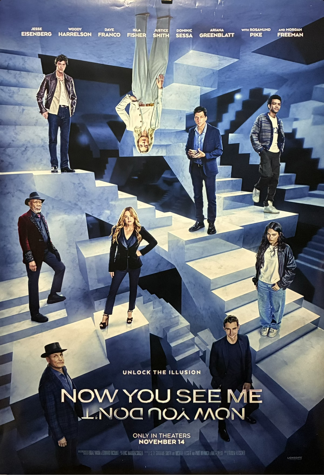 Now You See Me Now You Don't  (2025) Jesse Eisenberg Woody Harrelson Advance 27x40 Unfolded