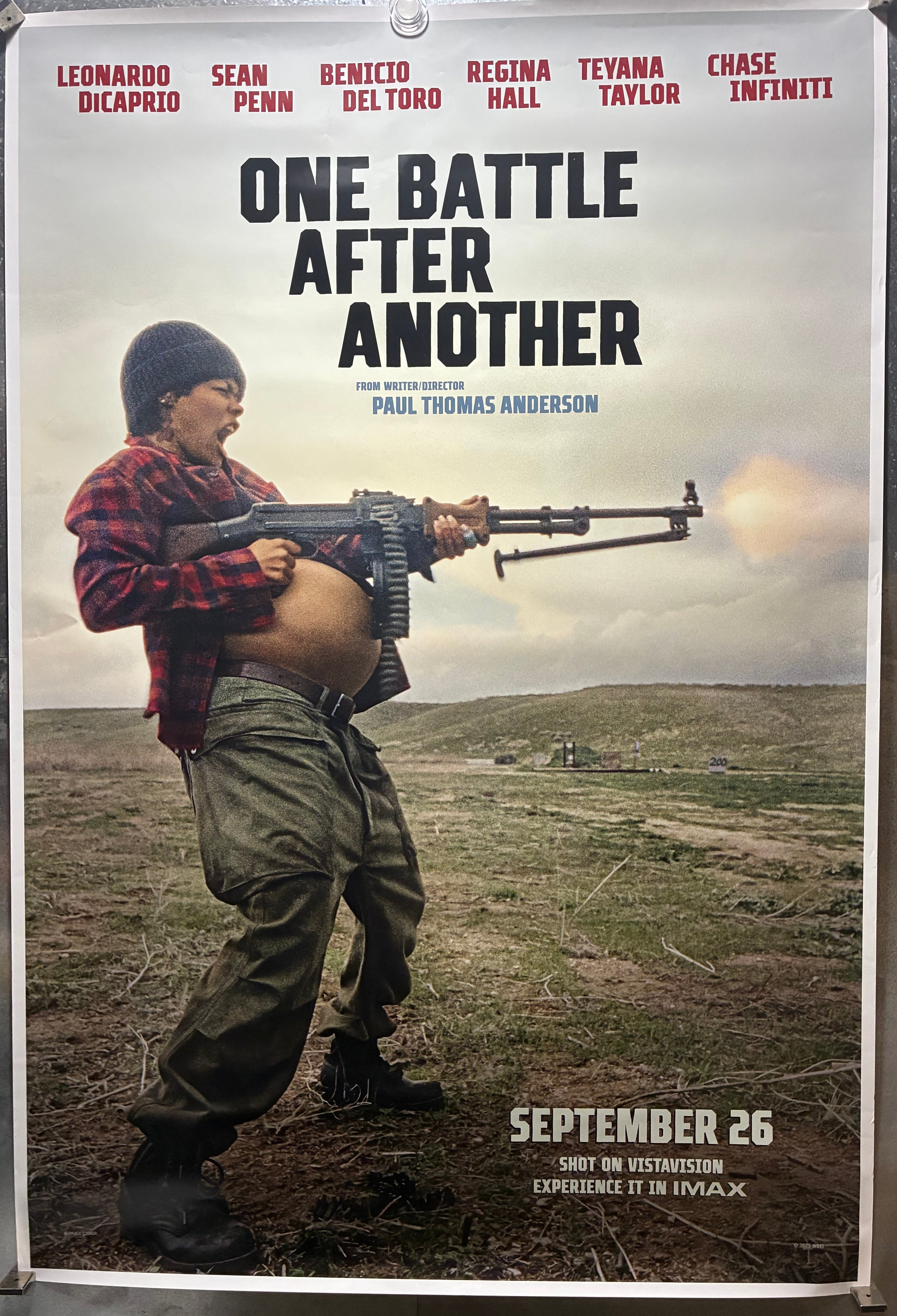 One Battle After Another (2025) Leonardo DiCaprio Sean Penn Paul Thomas Anderson 27"x40" Unfolded