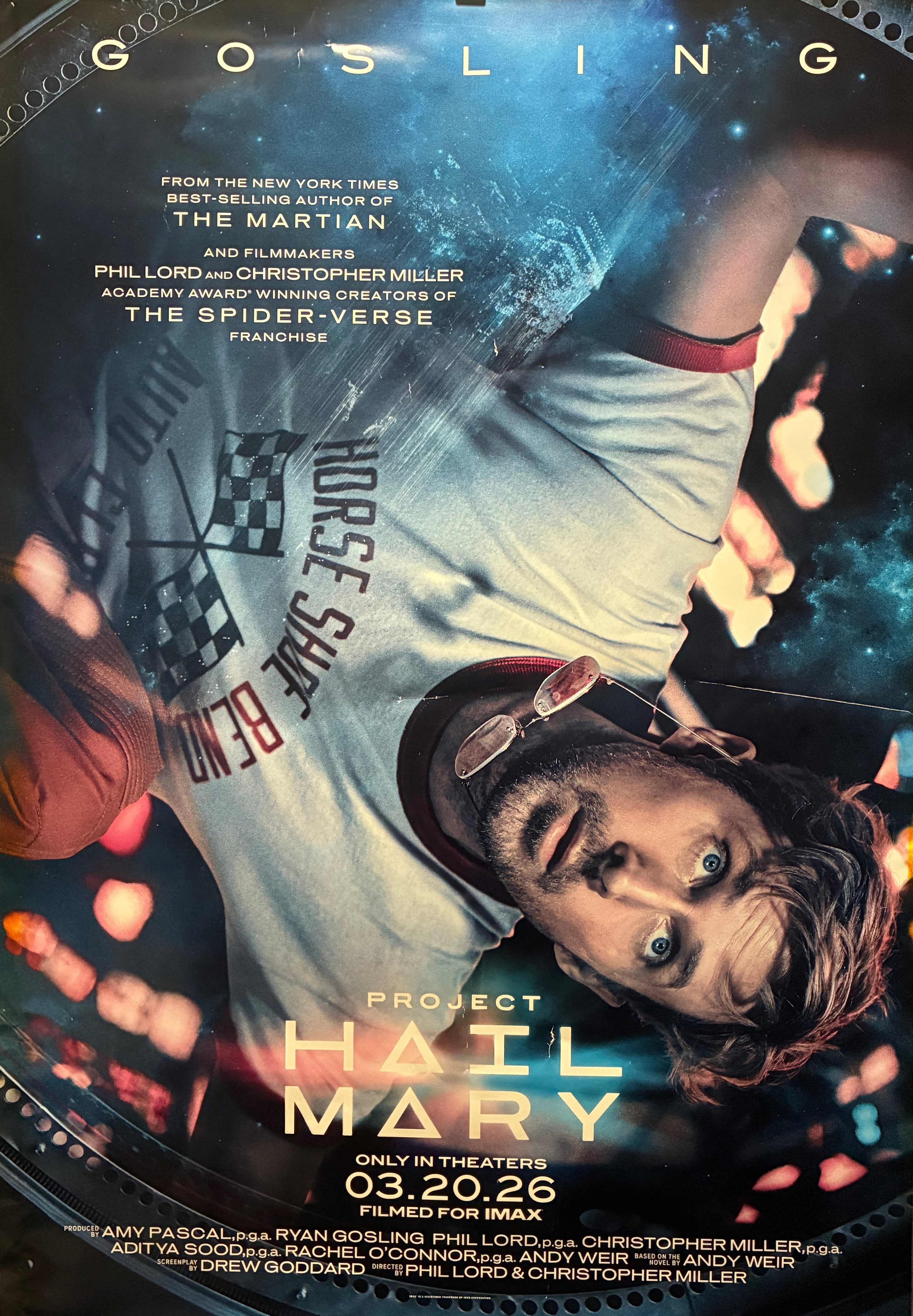 Project Hail Mary (2026) Ryan Gosling Sandra Huller James Ortiz 27"x40" unfolded