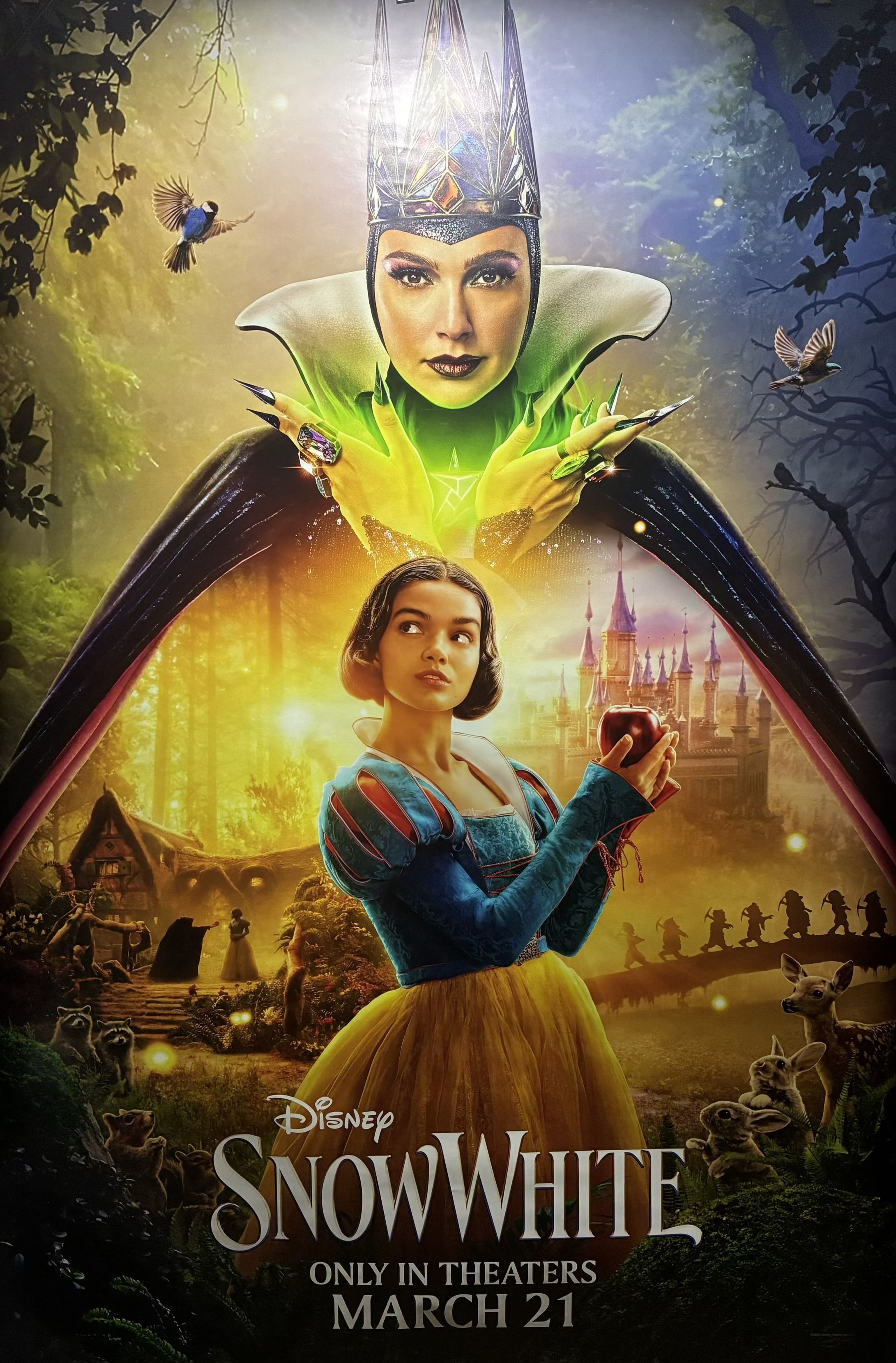 Snow White (2025)  Rachel Zegler Gal Gadot Faucher Unfolded Subway 48x70 Advance