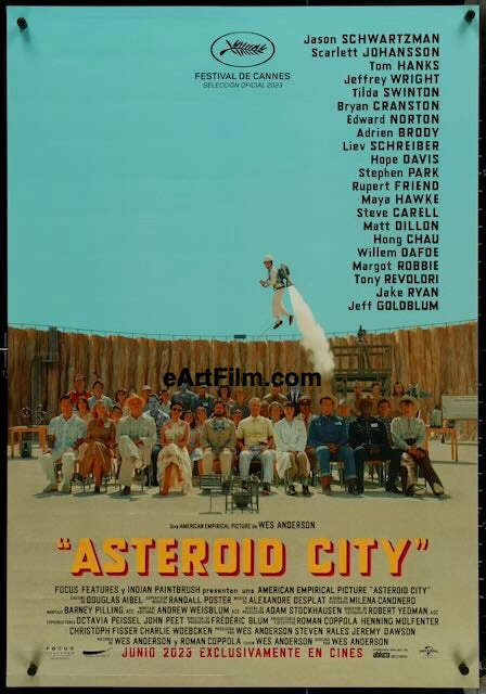 Asteroid City 2023 Wes Anderson Jason Swartzman Scarlett Johansson rolled Spanish advance 27"x40"