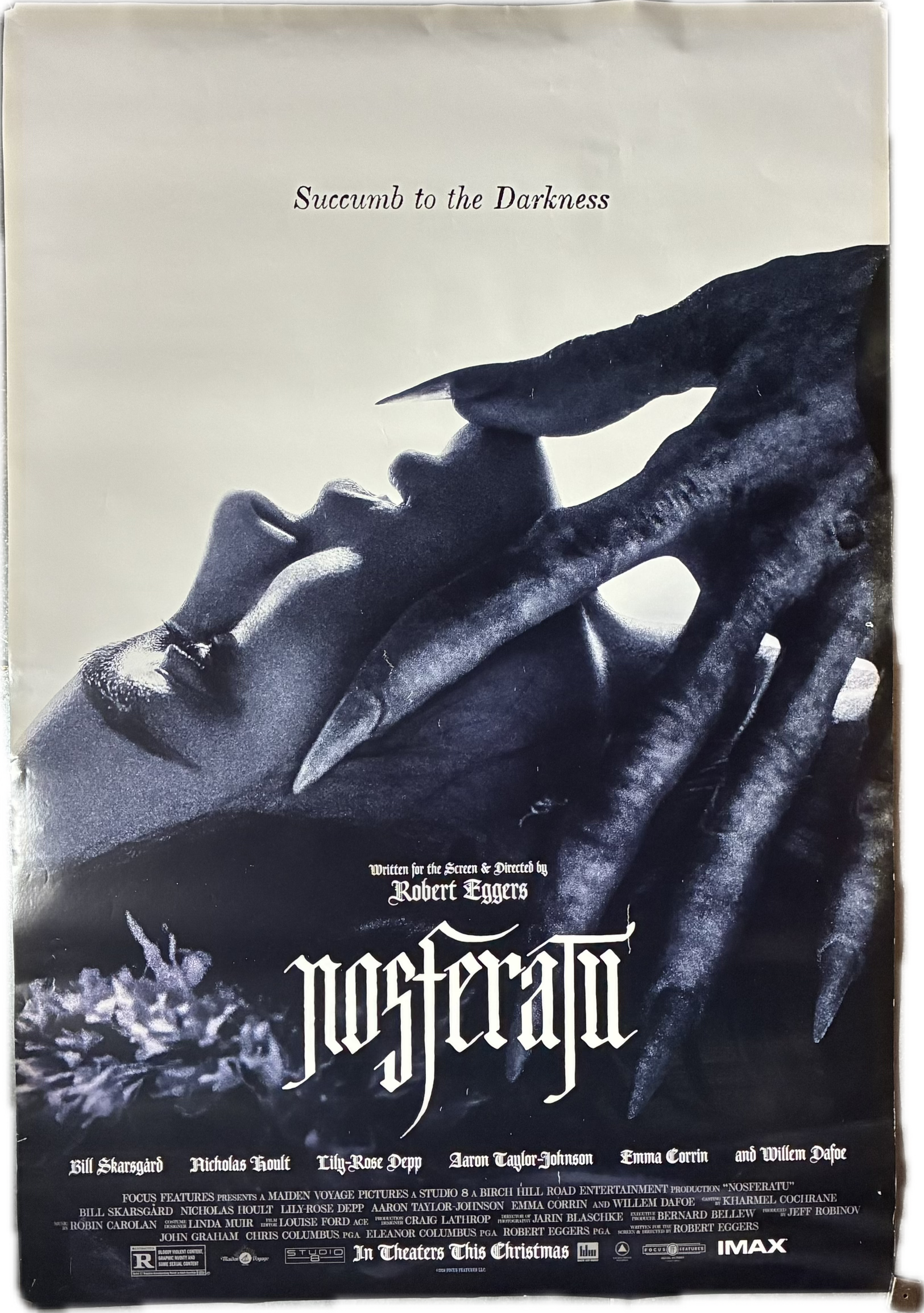 Nosferatu (2024) Lily-Rose Depp Nicholas Hoult Bill Skarsgard Aaron-Taylor Johnson 27x40