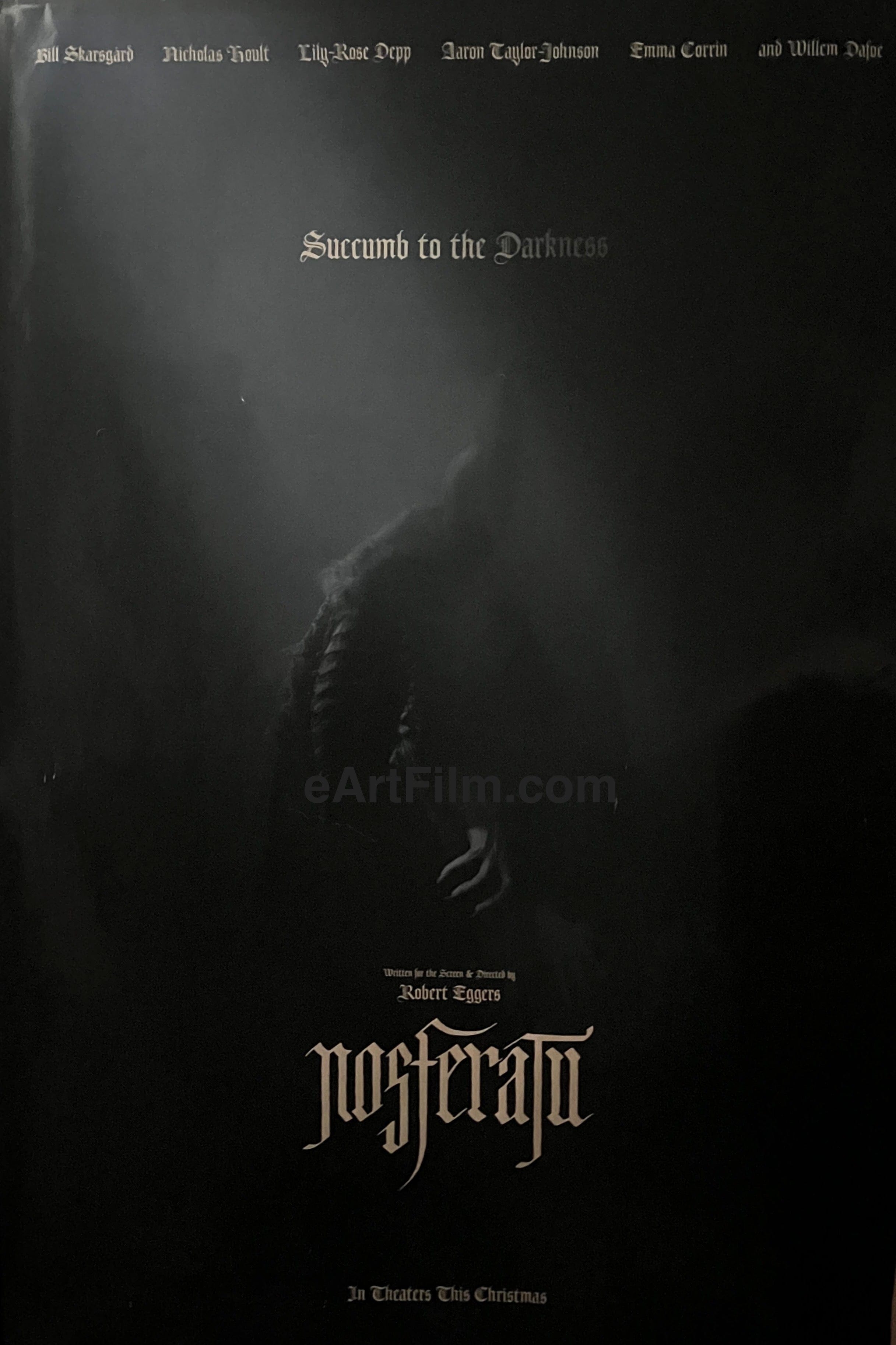 eArtFilm.com One Sheet 27"x41" unfolded Nosferatu (2024) Robert Eggers vampire thriller Lily-Rose Depp, Nicholas Hoult 27x40 DS