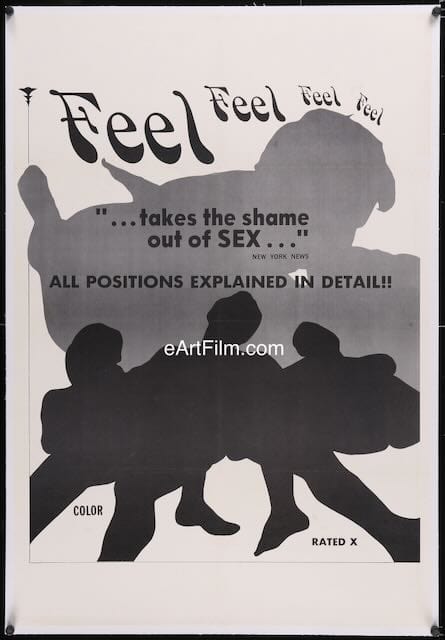 eArtFilm.com One Sheet-Linenbacked-27.5"x41" Feel 1971 Shaun Costello sex ed with Tina Russell Jason Russell Laura Cannon linenbacked 27x40