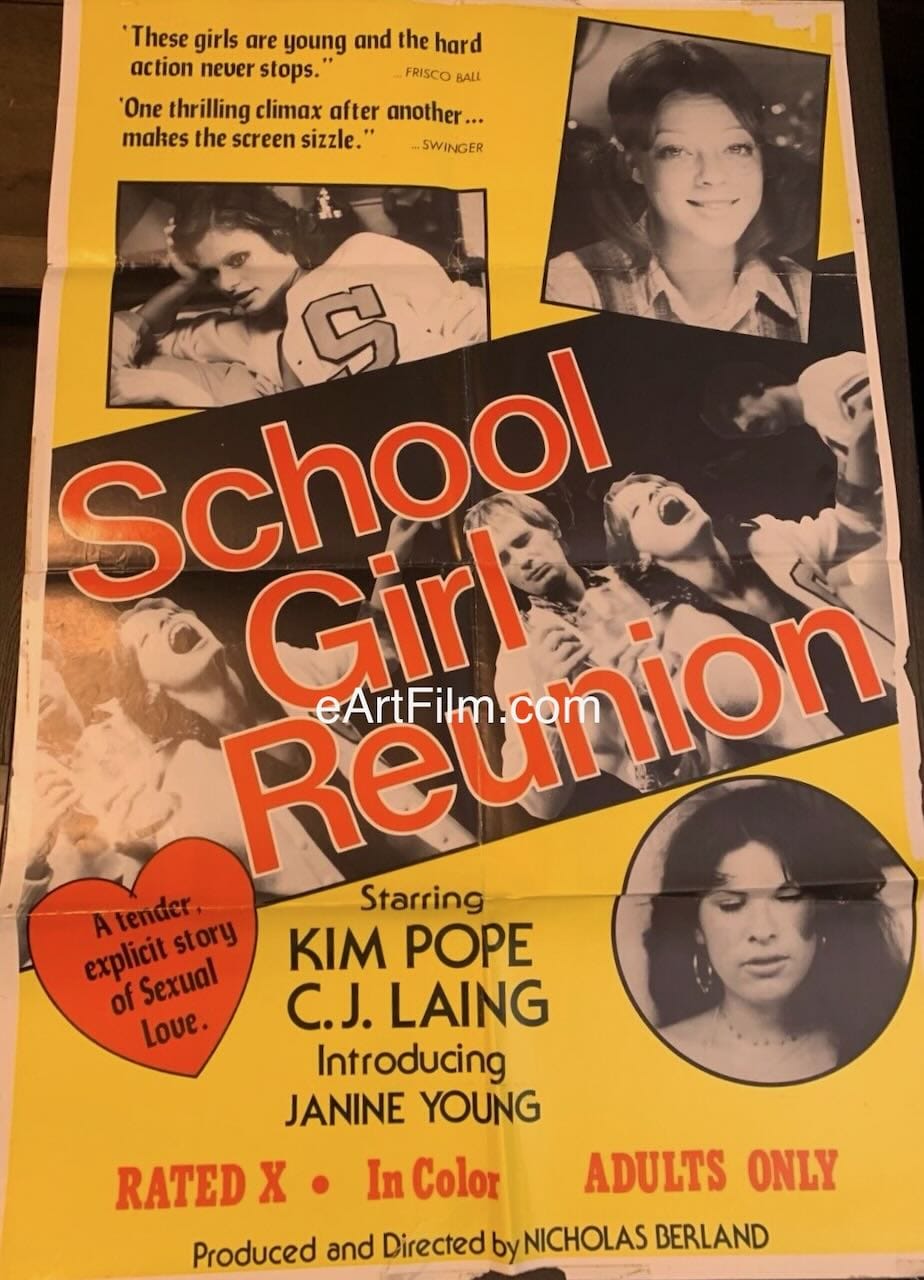 eArtFilm.com One Sheet (various sizes) School Girl Reunion Kim Pope C.J. Laing Shaun Costello aka Nicholas Berland 1975