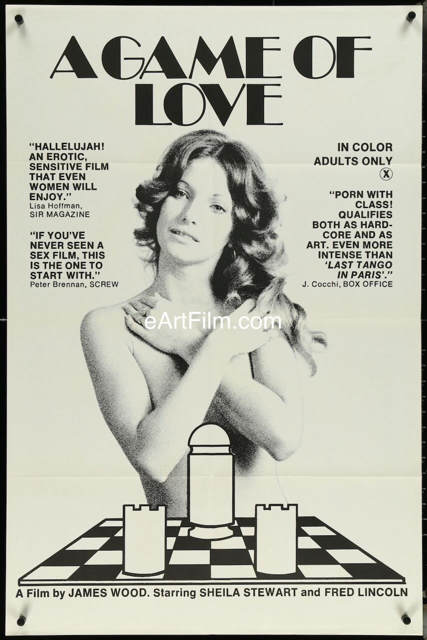 eArtFilm.com Original Movie Poster A Game Of Love Sheila Stuart suggestive chessboard sexploitation 1974 27x41
