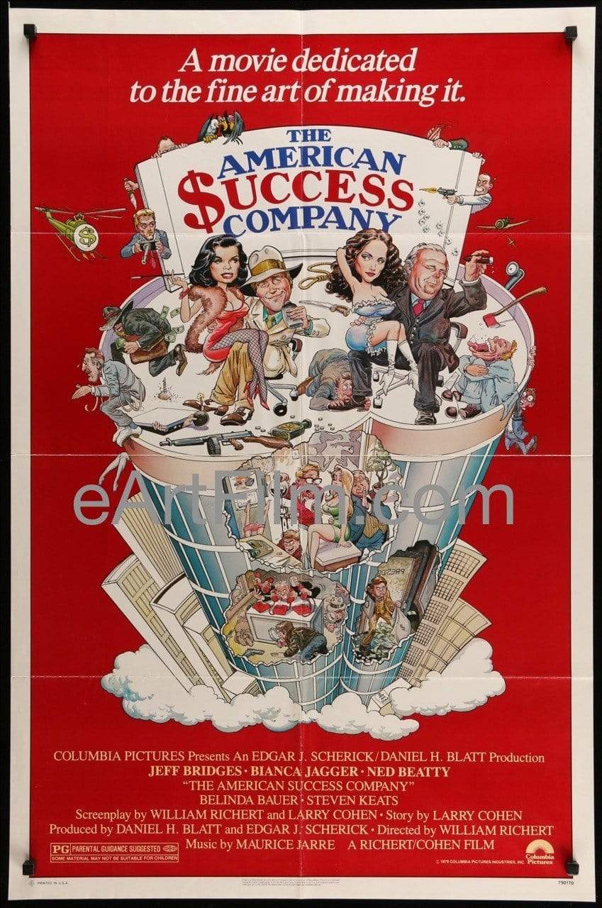 eArt/Film 27x41 Original Movie Poster American Success Company 1979 27x41 Jeff Bridges Bianca Jagger Ned Beatty