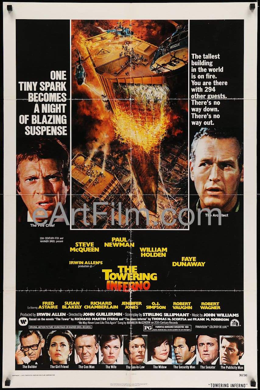eArt/Film 27x41 Original Movie Poster Towering Inferno-1974-27x41-Steve McQueen, Paul Newman, William Holden