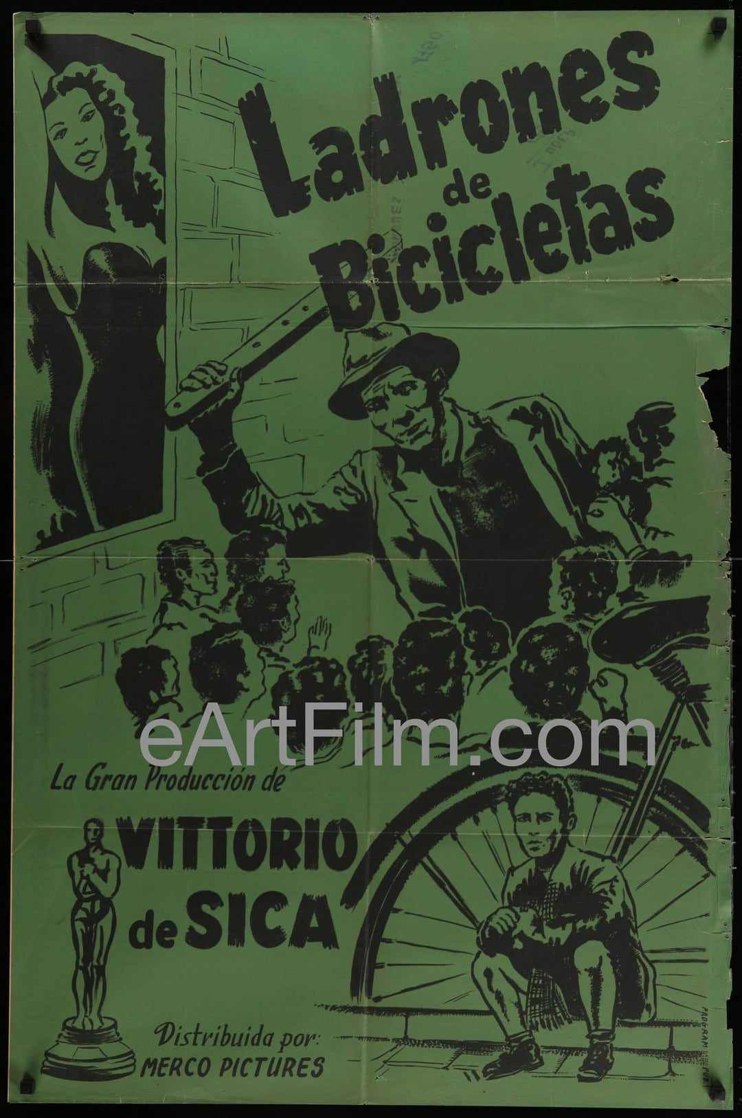 eArtFilm.com Argentina (28"x43") Bicycle Thieves 1948 28x43 R1950's Argentina Movie Poster