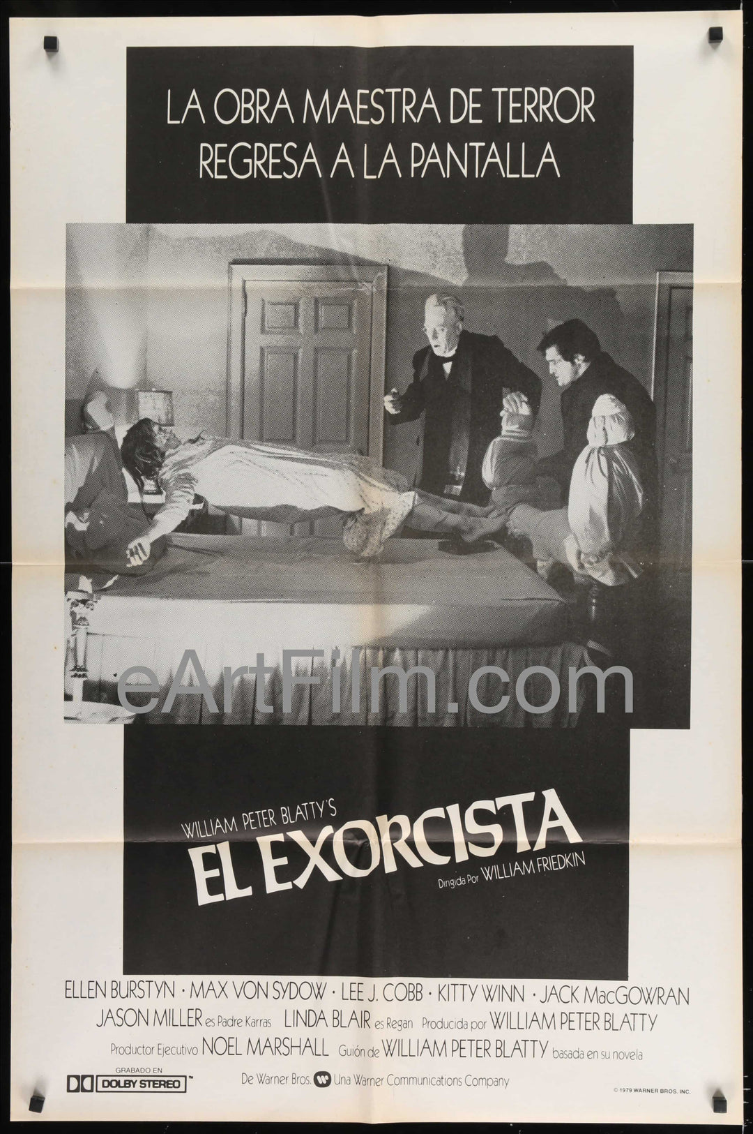 eArtFilm.com Argentina (28"x43") Exorcist-William Friedkin-Ellen Burstyn-Linda Blair-Max Von Sydow-Lee J. Cobb