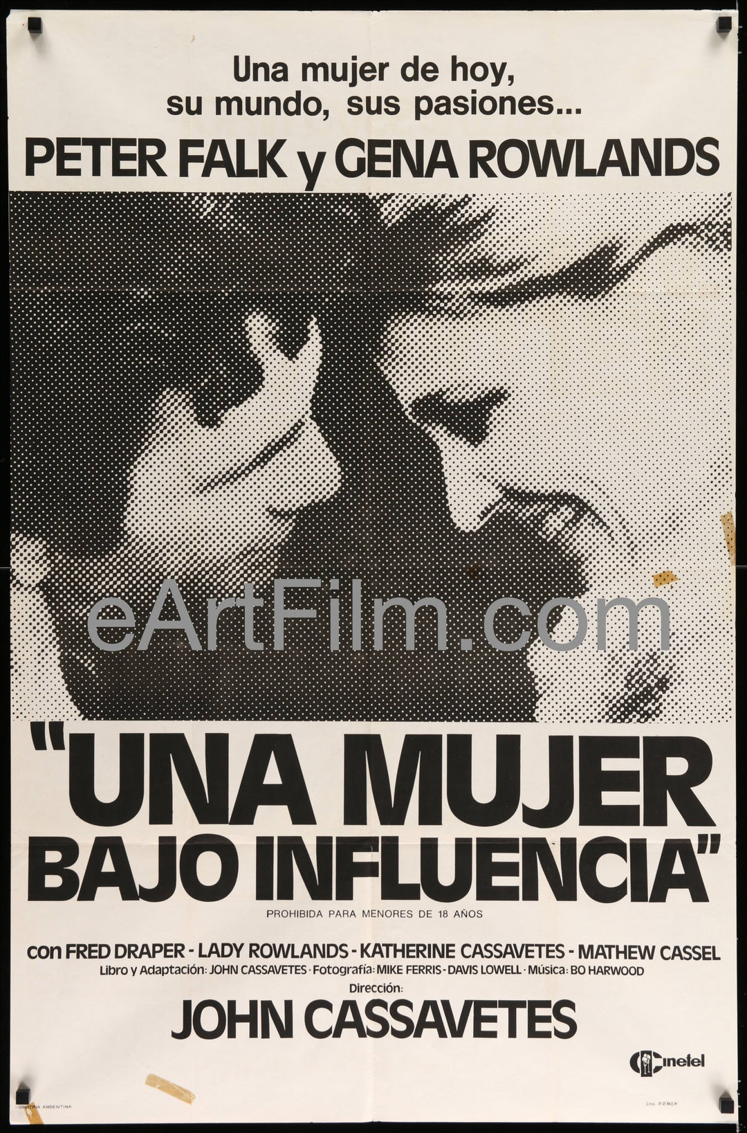 eArtFilm.com Argentina release (29"x43") A Woman Under The Influence-John Cassavetes-1974-29x43-Argentina