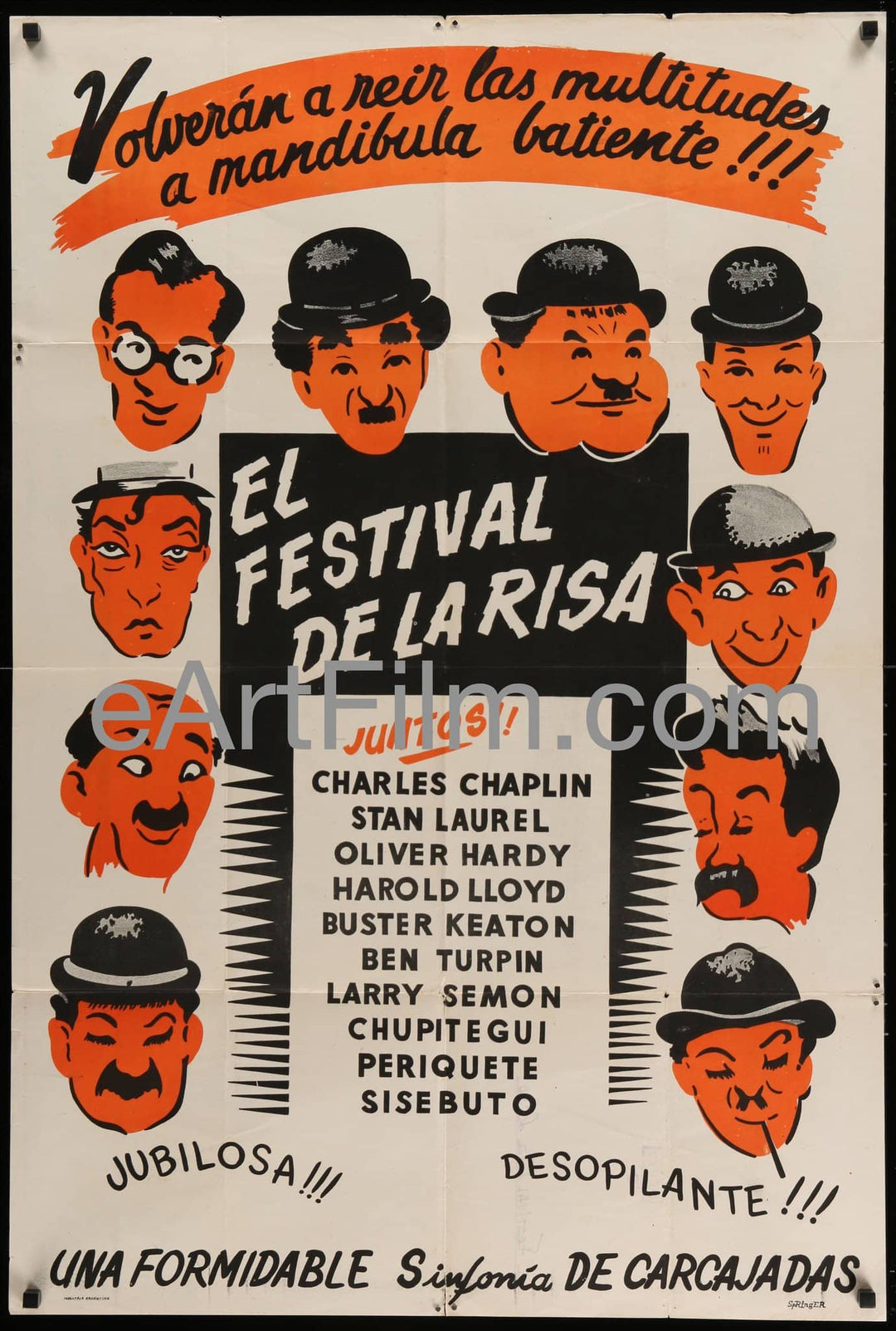 eArt/Film Argentina release (29"x43") Comedy Festival aka El Festival De La Rita 1960's 29x43 Argentinean Movie Poster