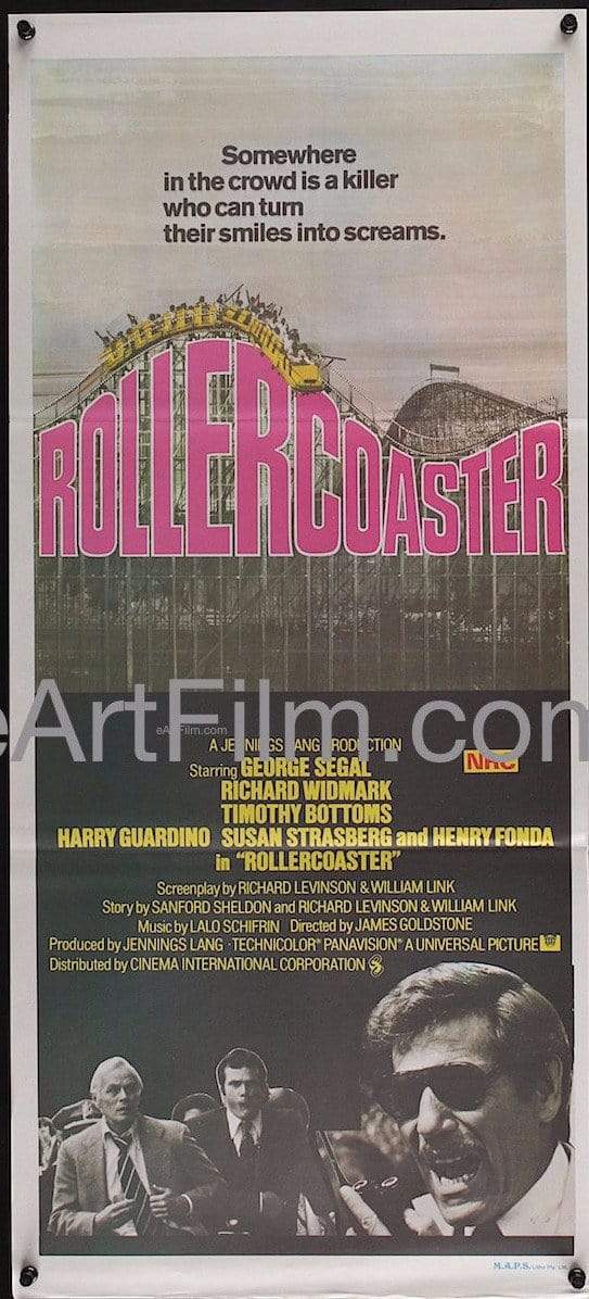 eArtFilm.com Australian Daybill (13.5"x30") Rollercoaster 1977 13.5x30 Daybill Australia