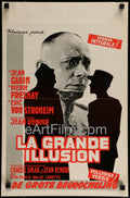 eArtFilm.com Belgian (14.25"x21.50") Grand Illusion-Jean Renoir-Eric Von Stroheim-Jean Gabin-RARE-R1950's-14x21