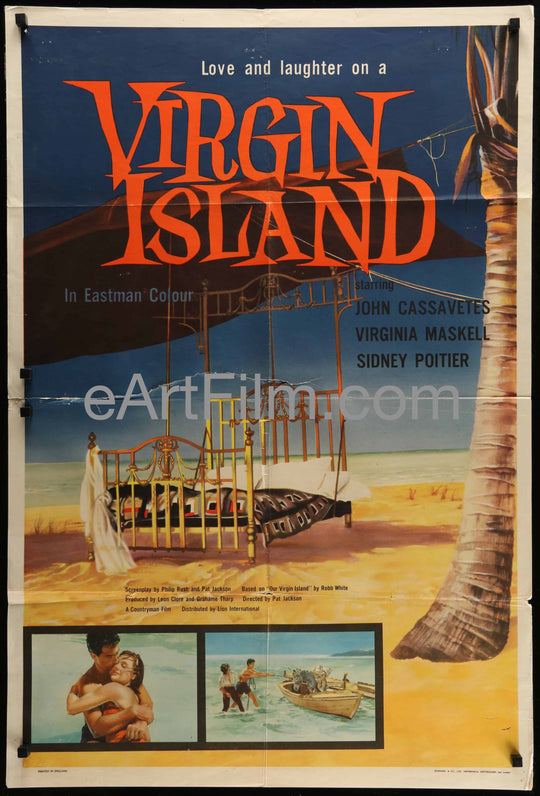 eArtFilm.com British One Sheet (27"x39.75") Virgin Island-John Cassavetes-Ruby Dee-Sidney Poitier-27x40-English