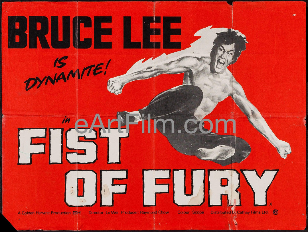 eArtFilm.com British Quad (30"x40") Single Sided Fist of Fury-Bruce Lee martial arts classic-1973-British Quad-30"x40"