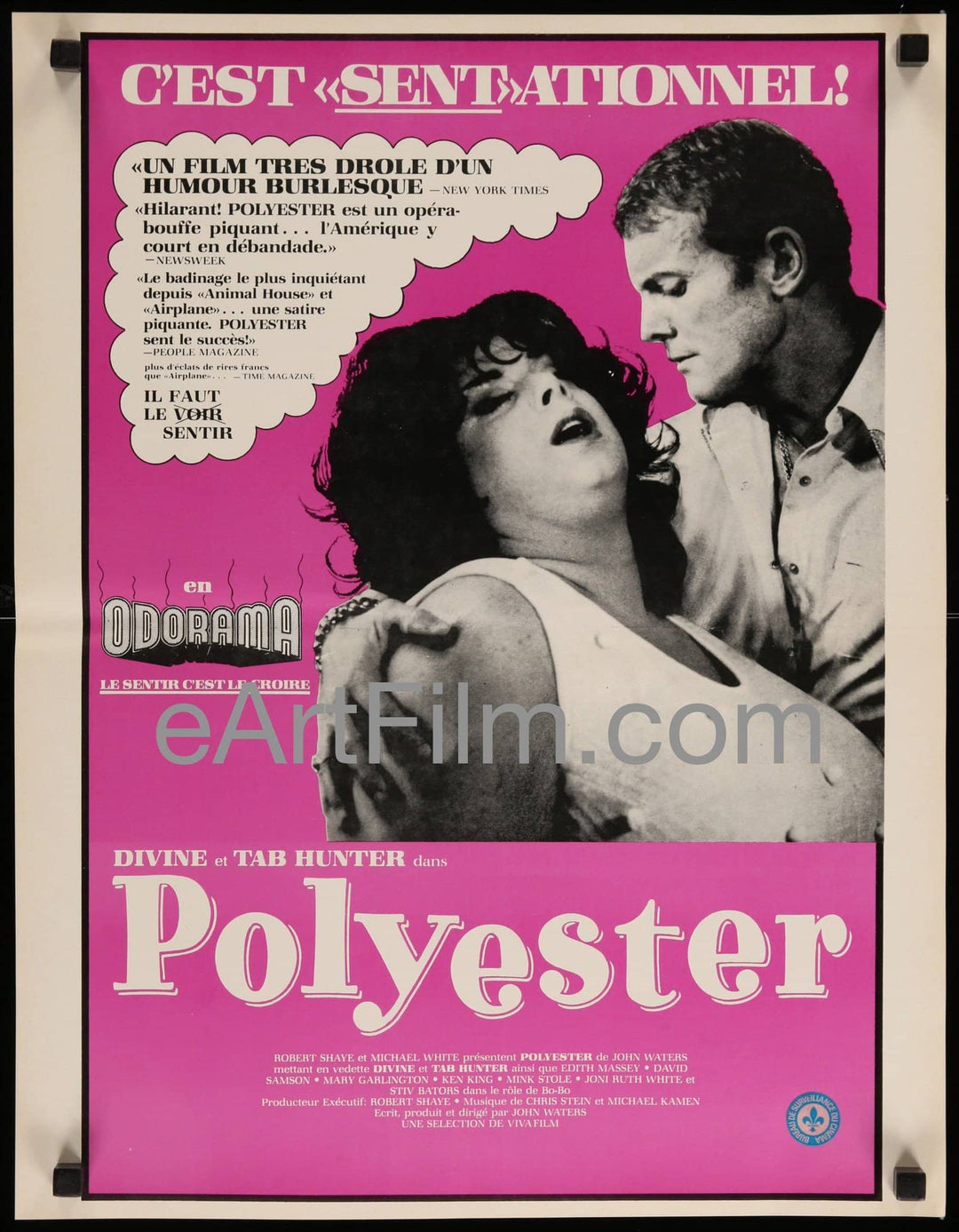 eArtFilm.com Canadian (17"x22") Polyester Movie Poster-Divine-Tab Hunter-Edith Massey-Mink Stole-John Waters-in Odorama