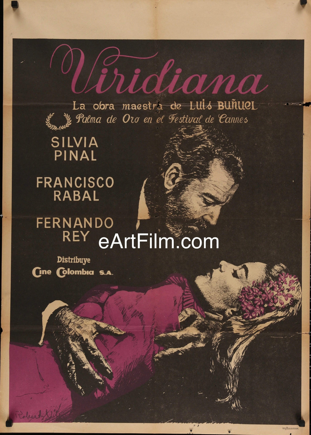 eArtFilm.com Columbia Viridiana 1961 27x39 Luis Bunuel classic dramatic comedy