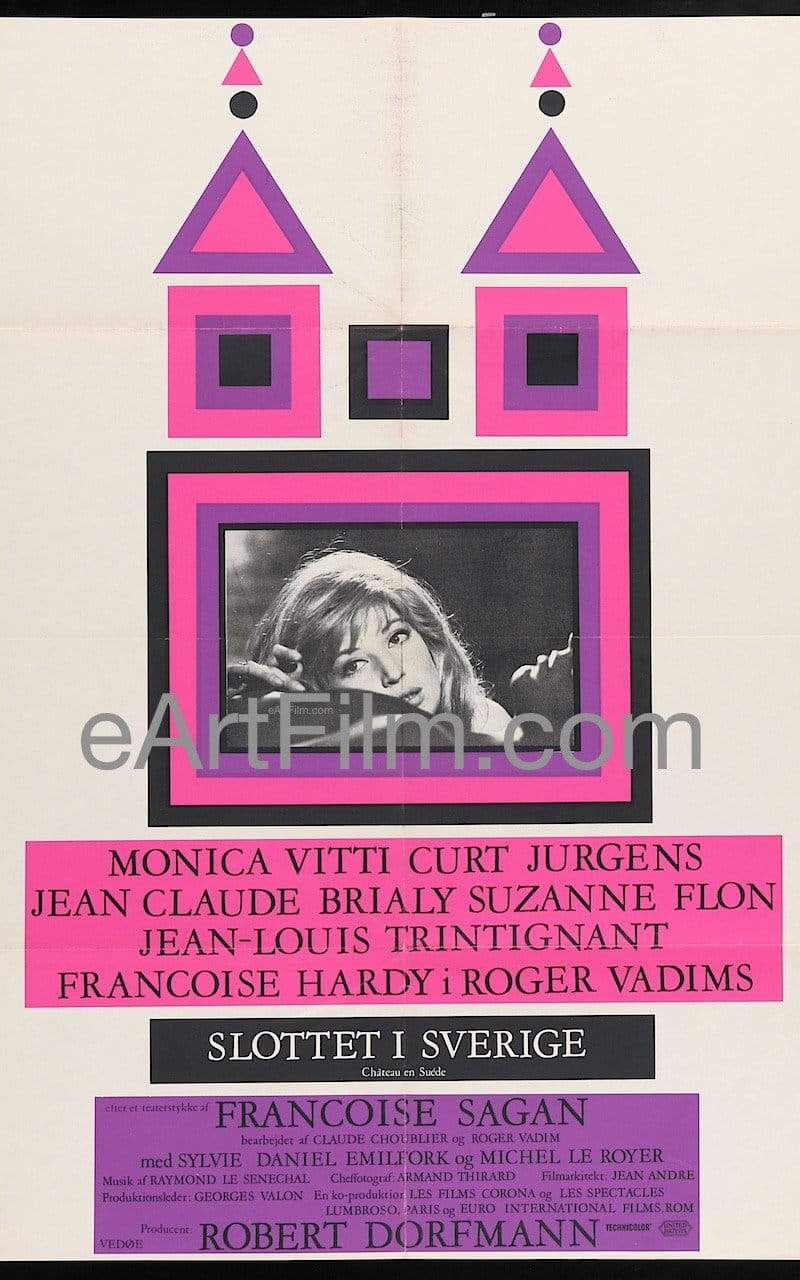 eArtFilm.com Denmark movie poster (24.25"x34")-Original-Vintage-Movie-Poster Nutty, Naughty Chateau Chateau en Suede 1963 24.25x34 Movie Poster Denmark