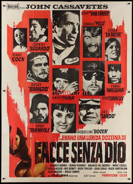 Devil's Angels 1968 Italian 55x78 Roger Corman John Cassavetes biker action thriller eArtFilm movie posters