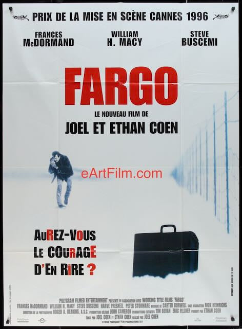 Fargo French 1p 1996 45x62 Coen Brothers Frances McDormand William H Macy eArtFilm movie posters