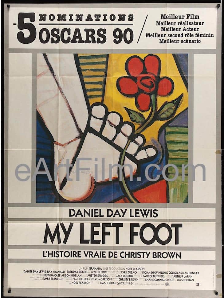 eArtFilm.com French 1 Panel (45.5"x61.75") My Left Foot 1989 45.5x61.75 One Panel France