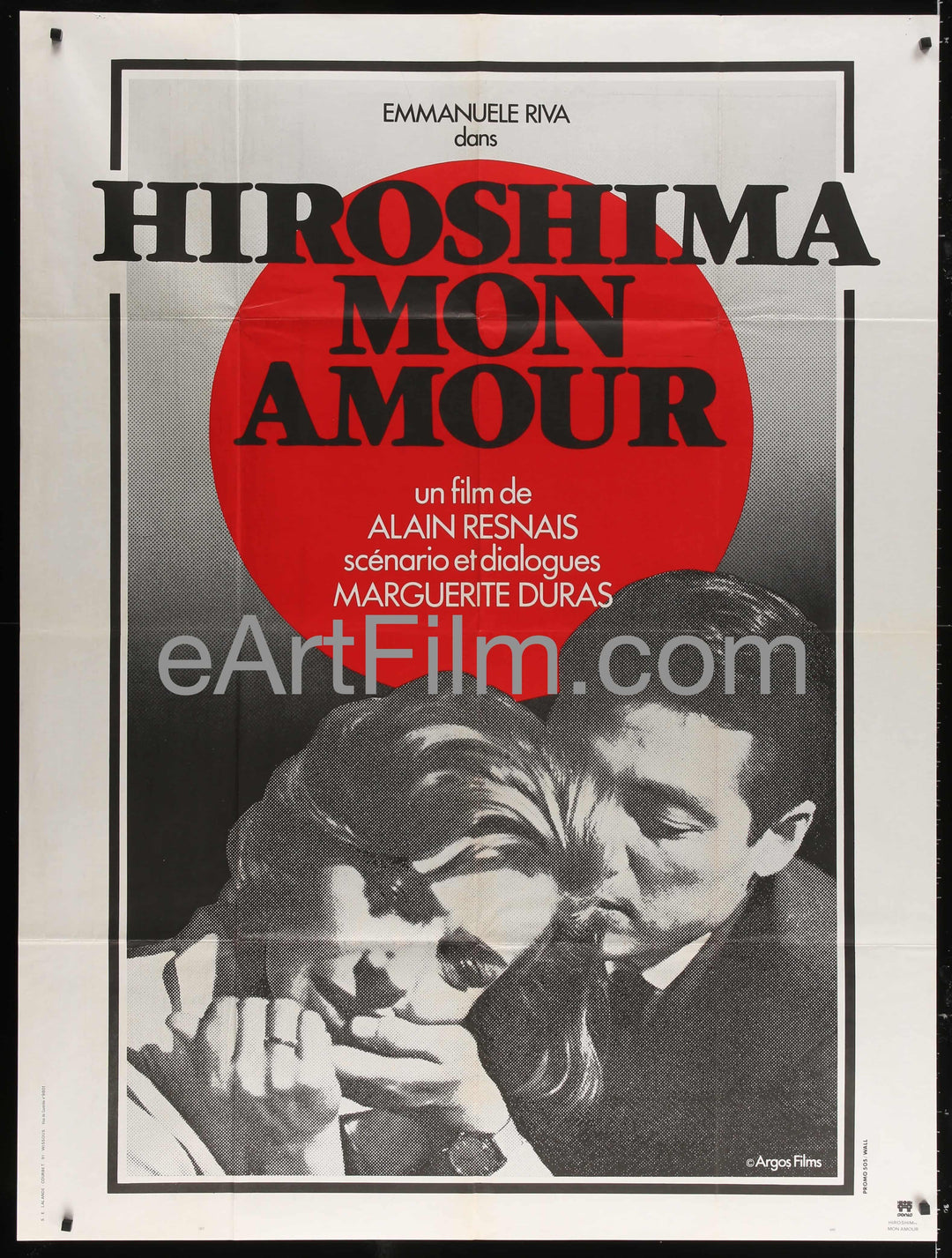 eArtFilm.com French 1 Panel (47.25"x62") Hiroshima Mon Amour Alain Resnais classic French 1P 47x62 R70s folded
