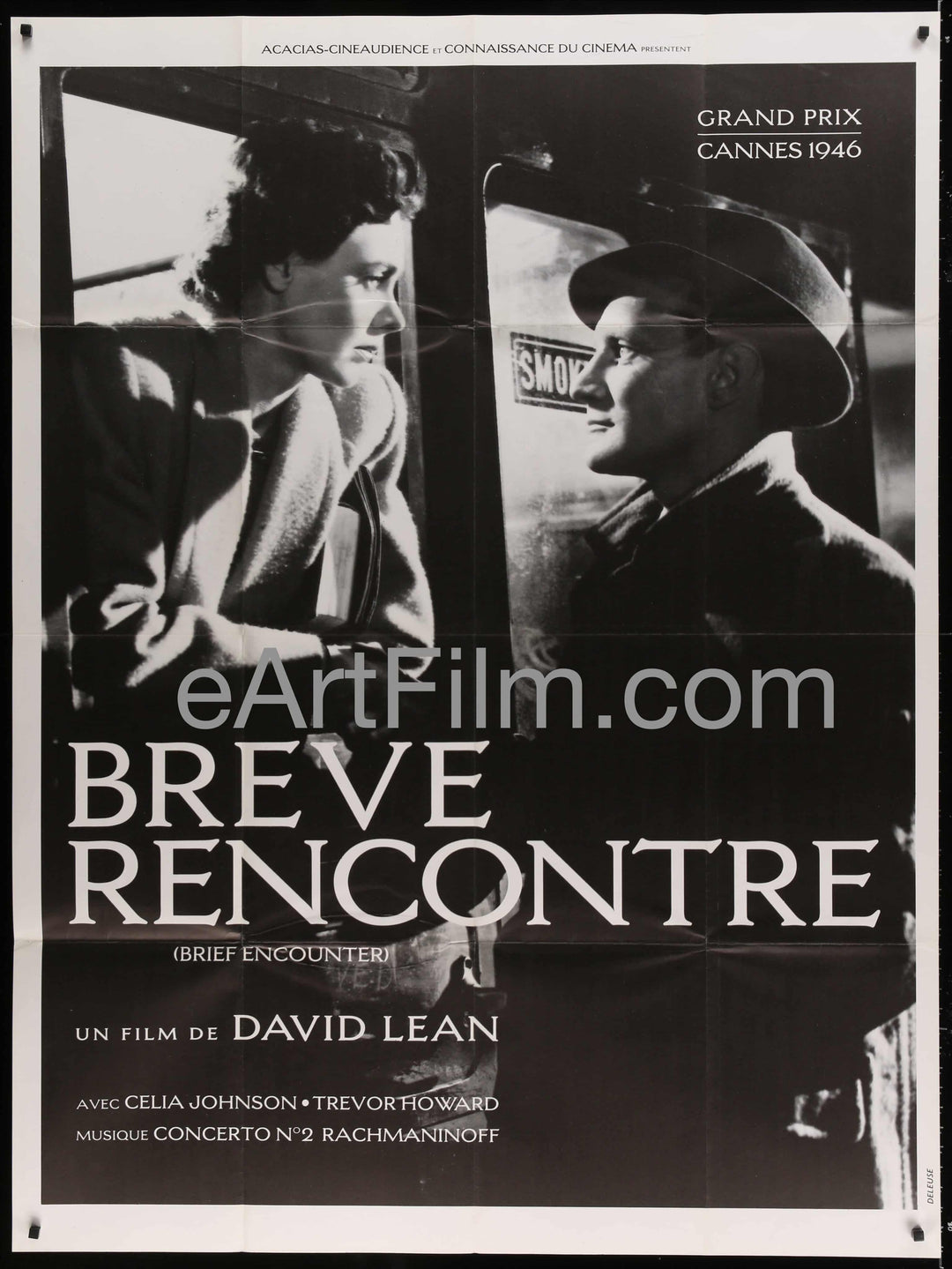 eArtFilm.com French 1 Panel (47.25"x63") Brief Encounter-David Lean-Noel Coward classic-Trevor Howard-Celia Johnson-French