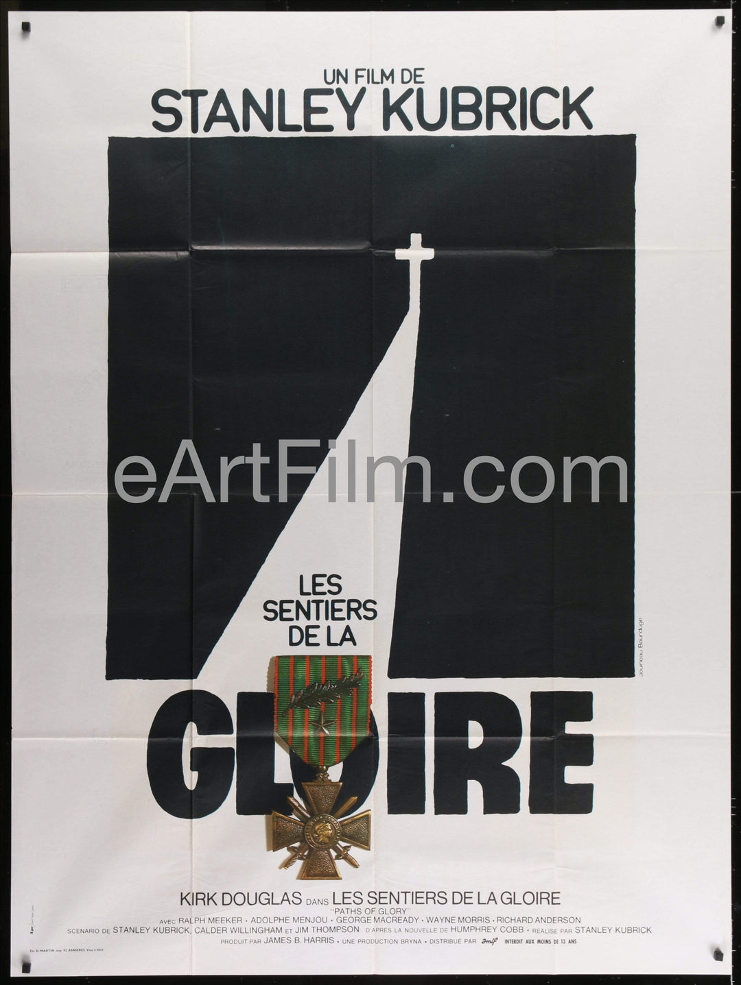 eArtFilm.com French 1 Panel (47.25"x63") Paths Of Glory-Stanley Kubrick-Kirk Douglas-Adolphe Menjou-Classic WW1 Thriller!