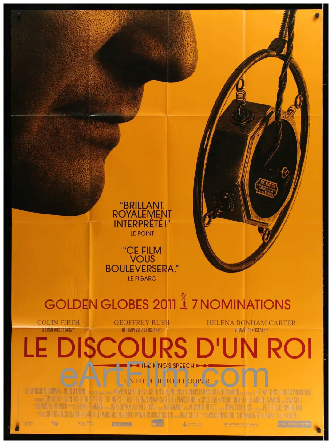eArtFilm.com French 1 Panel Grande (45"x62") King's Speech 2010 45x62 French 1 Panel Grande Poster