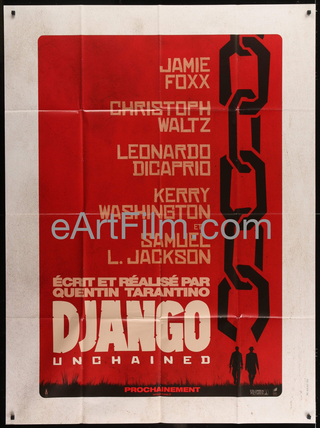 eArtFilm.com French 1 Panel Grande (46.25"x62") Django Unchained-Quentin Tarantino-Jamie Foxx-Christoph Waltz-French 1Panel-46x62