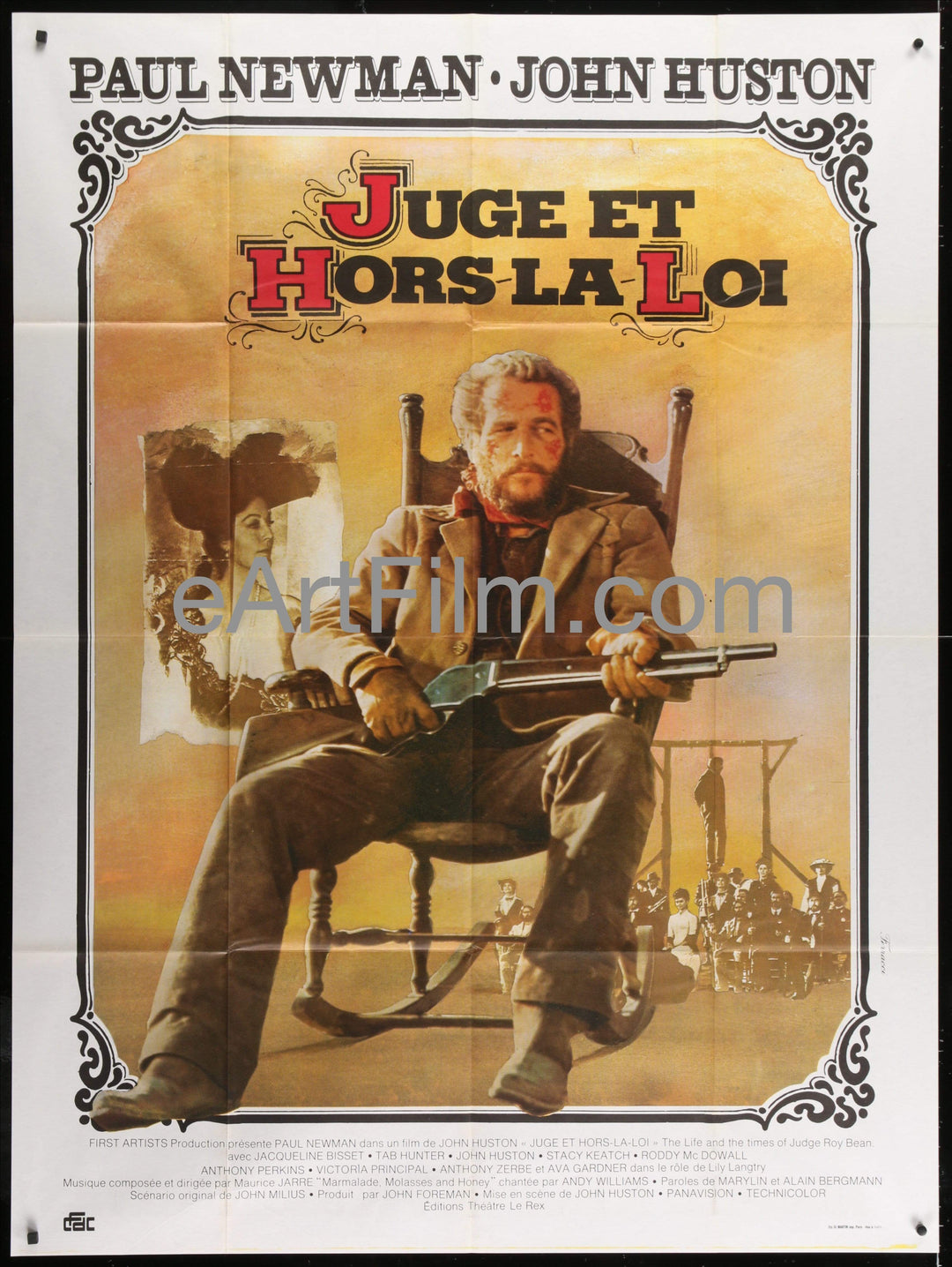 eArtFilm.com French 1 Panel "Grande" (47"x63") Life and Times of Judge Roy Bean original movie poster Paul Newman 47x62