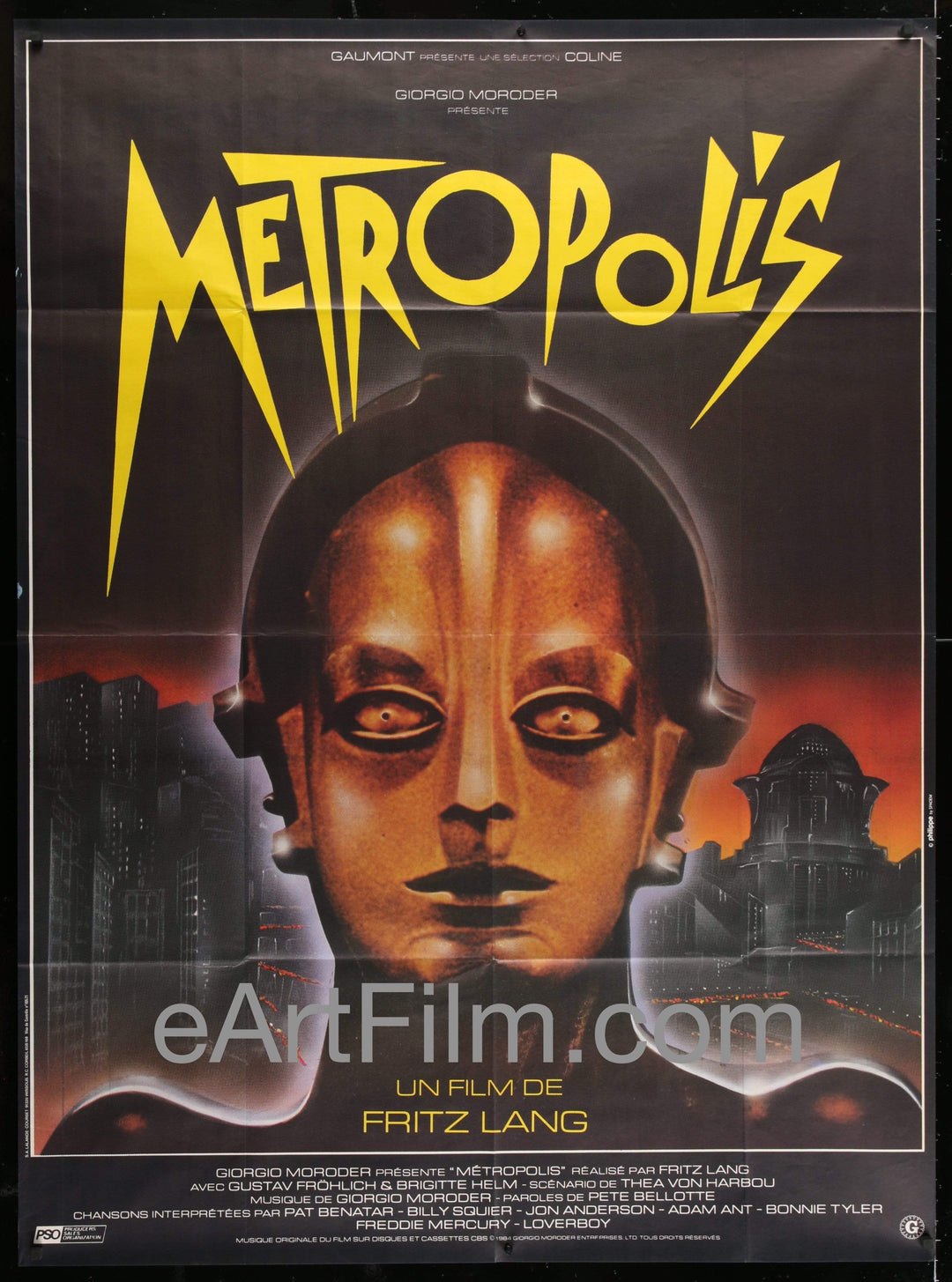 eArtFilm.com French 1Panel (45.75"x61.75") Metropolis Fritz Lang futuristic sci-fi classic French 1Panel 45x61 R84 folded
